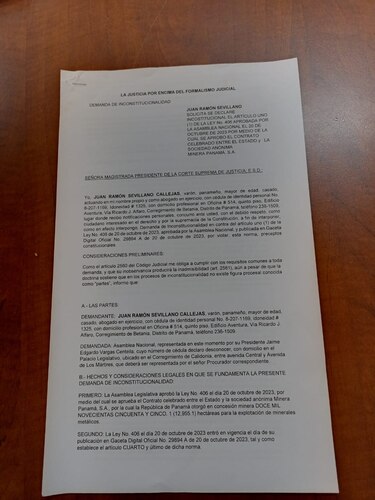 Llegan a la Corte demandas contra el contrato minero