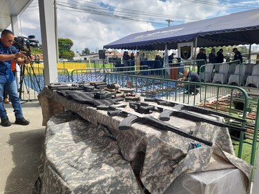 Policía Nacional destruye 638 armas de fuego y 48 mil municiones decomisadas en operativos