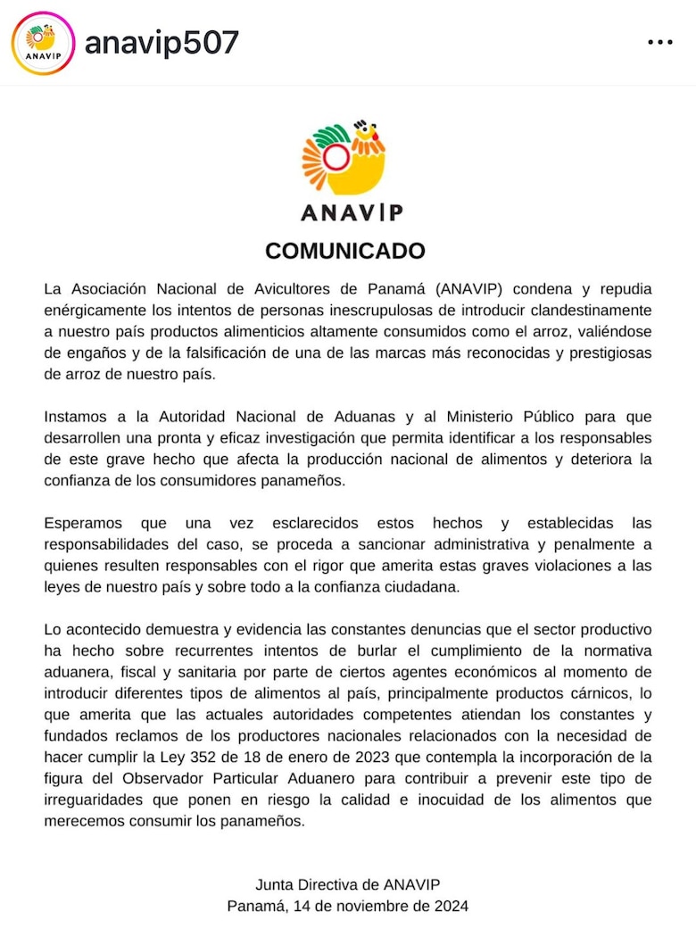 Aduanas retuvo 10,600 libras de arroz chino etiquetado como marca nacional