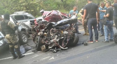 Siete heridos deja colisión vehicular múltiple en Loma Cová