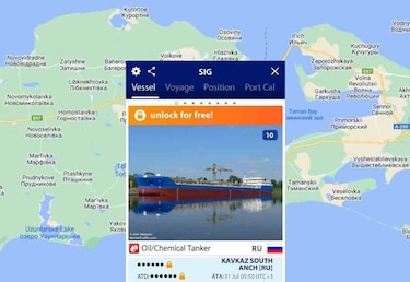 Drones ucranianos atacan un petrolero ruso en el estrecho de Kerch