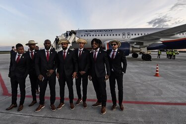 Imágenes del arribo de la selección de Panamá a Rusia