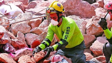 Un simulacro de sismo