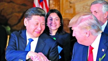 Donald Trump recibe a Xi Jinping en Florida
