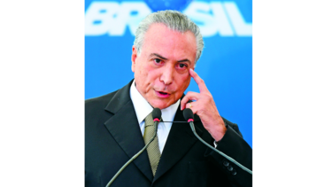 Temer anuncia que pondrá freno a exceso de gastos