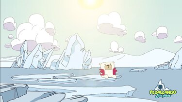 Una rana dorada y un oso polar en pro del ambiente