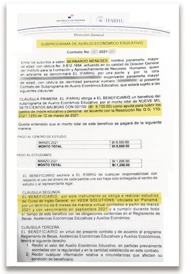 ‘Nunca viajamos’: Ifarhu pagó más de $232 mil por un curso de inglés en Estados Unidos