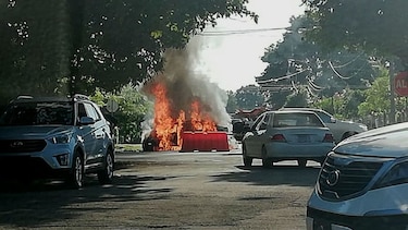 Se incendia taxi en la vía David-Boquete; no hubo heridos
