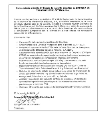 Etesa se plantea reducir sus dependencias y analiza un ‘supuesto’ conflicto de interés