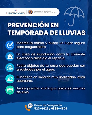 Lluvias y tormentas marcarán el inicio de la semana en gran parte del país