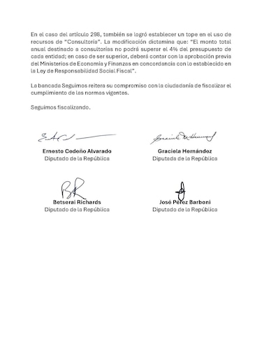 Planilla 172 y consultorías deberán publicarse en línea desde enero de 2026