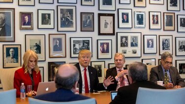 Donald Trump, cara a cara con periodistas del 'New York Times'