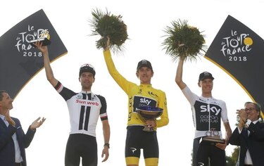 Roban trofeo del campeón del Tour de Francia; estaba en exhibición