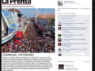 Usan logo de La Prensa para falsear noticia sobre el Carnaval chitreano