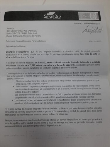 El Ministerio Público investiga el hospital modular de Albrook