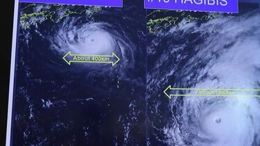Violento tifón se dirige a Japón