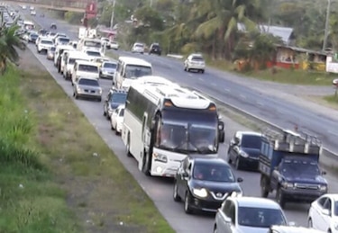 Reportan tranque vehicular en Capira