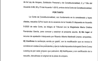 Ricardo Martinelli Linares pierde amparo ante la Corte de Apelaciones de Guatemala