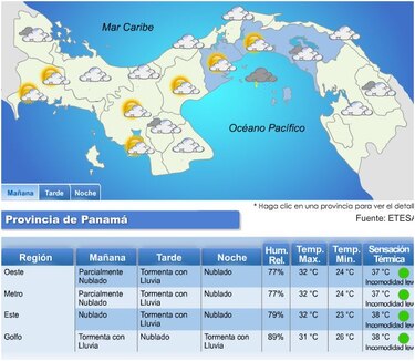 Sinaproc advierte de tormentas para este domingo