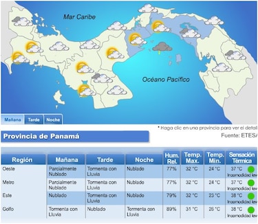 Sinaproc advierte de tormentas para este domingo