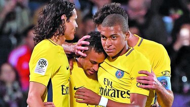 Apareció el tridente del PSG