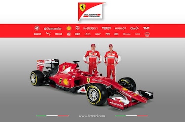Ferrari presentó el monoplaza de Raikkonen y Vettel