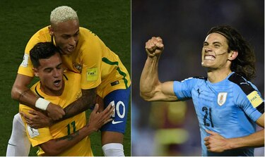Uruguay golea y se escapa; Brasil se luce y Argentina sufre sin Messi
