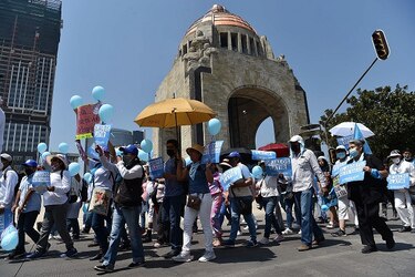 Marcha en contra del aborto en Ciudad de México