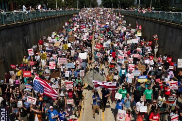La capital de Estados Unidos se moviliza en contra del Gobierno de Donald Trump
