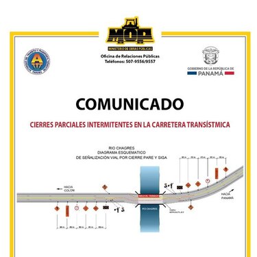 Habrá cierres intermitentes en la vía Transístmica