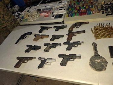 Hallan armas de fuego armas, drogas y celulares en operativo dentro de la cárcel Nueva Esperanza