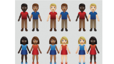 Dioses del ‘emoji’ incluyen parejas interraciales