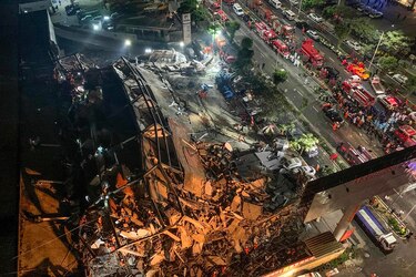 China: más de 40 rescatados tras derrumbe de hotel usado por la cuarentena del Covid-19