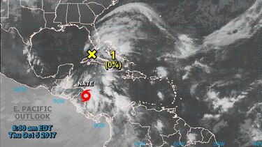 Se forma la tormenta Nate frente a las costas de Nicaragua