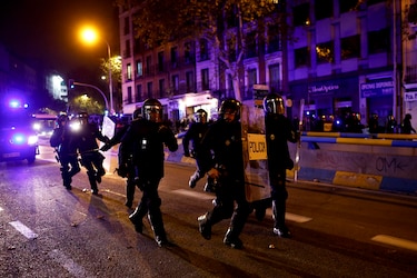 Noveno día de protestas en España contra la amnistía se salda con nueve detenidos