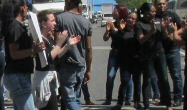 Empleados protestaron dentro de la Zona Libre de Colón