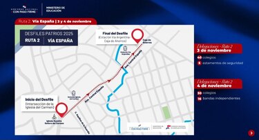 Estas son las delegaciones y bandas independientes que desfilarán este 3 de noviembre en la ruta 1 y 2