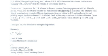 Louis Sola: vínculos con marina privada en Amador y ataque a La Prensa desde su cargo federal