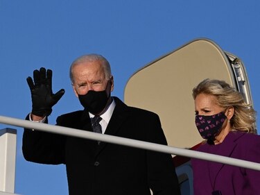 Biden llega a Washington en la víspera de su juramentación como el 46º presidente de Estados Unidos