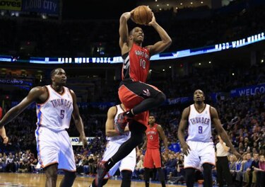 Raptors acaban con el invicto en casa de los Thunder