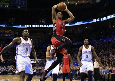 Raptors acaban con el invicto en casa de los Thunder