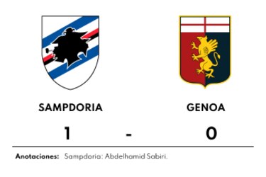 Sabiri mete un gol y hunde a Genoa