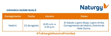 Trabajos de mantenimiento en la red eléctrica del 18 al 24 de agosto 2025