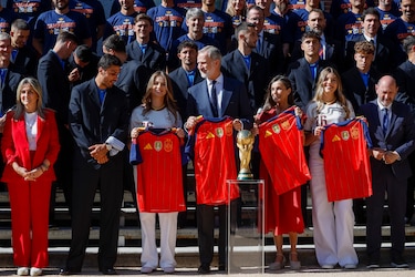 La selección española inicia en la Zarzuela las celebraciones oficiales por el título