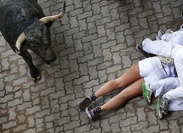 Cuatro heridos leves en el séptimo encierro de San Fermín