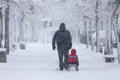 Media Europa colapsada por la nieve: cientos de vuelos cancelados y atascos kilométricos