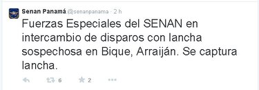 Un muerto en medio de persecución de lancha en Bique, Arraiján