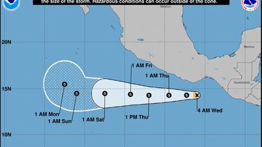 Tormenta tropical Ramón se forma frente a la costa de México