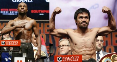 Mayweather y Pacquiao superan la báscula