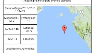 Sismo en Panamá; no se reportan afectaciones